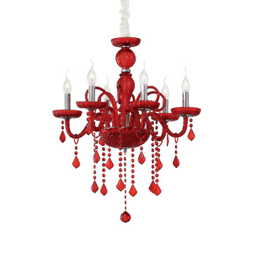 Ideal Lux 027418 GIUDECCA SP6 ROSSO подвесной светильник 
