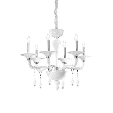 Ideal Lux 068183 MIRAMARE SP6 подвесной светильник белый Ideal Lux 068183 MIRAMARE SP6 подвесной светильник белый