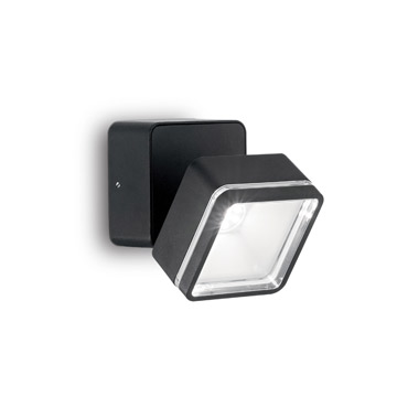 Ideal Lux 165370 OMEGA SQUARE AP1 NERO уличный накладной светильник черный Ideal Lux 165370 OMEGA SQUARE AP1 NERO уличный накладной светильник черный