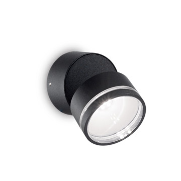 Ideal Lux 165387 OMEGA ROUND AP1 NERO уличный накладной светильник черный Ideal Lux 165387 OMEGA ROUND AP1 NERO уличный накладной светильник черный