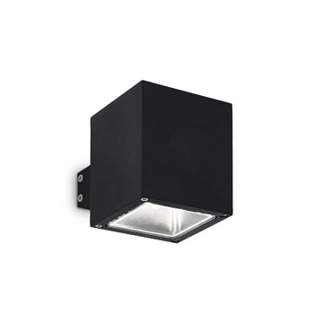 Ideal Lux 123080 SNIF AP1 SQUARE NERO уличный накладной светильник черный Ideal Lux 123080 SNIF AP1 SQUARE NERO уличный накладной светильник черный