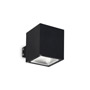 Иконка Ideal Lux 123080 SNIF AP1 SQUARE NERO уличный накладной светильник черный